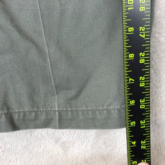 Geoffrey Beene Mens Pants Size 34x32 Pleated Khaki Chino Casual Straight Green - Picture 3 of 12